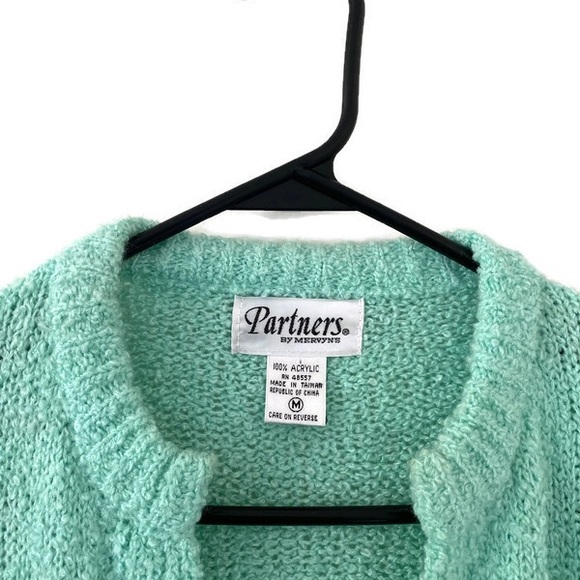 MERVYNS Vintage Mint Knitted Cardigan With Cute Pockets - Picture 5 of 5